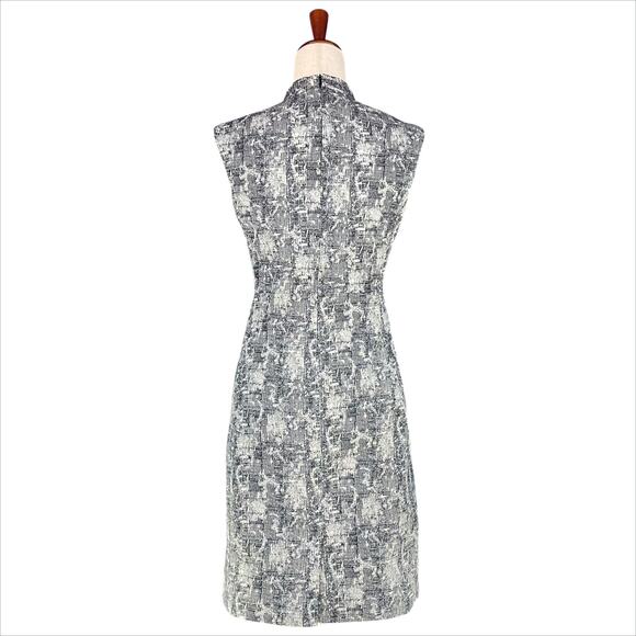 MM LAFLEUR Aditi Sheath Dress in Black & White Crackle Size 6 Career Workwear - Picture 7 of 10